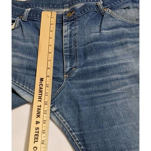 Vintage Lee Men's Medium Dark Wash 100% Cotton Bootcut Jeans Size 38x28 #251 - Picture 7 of 9